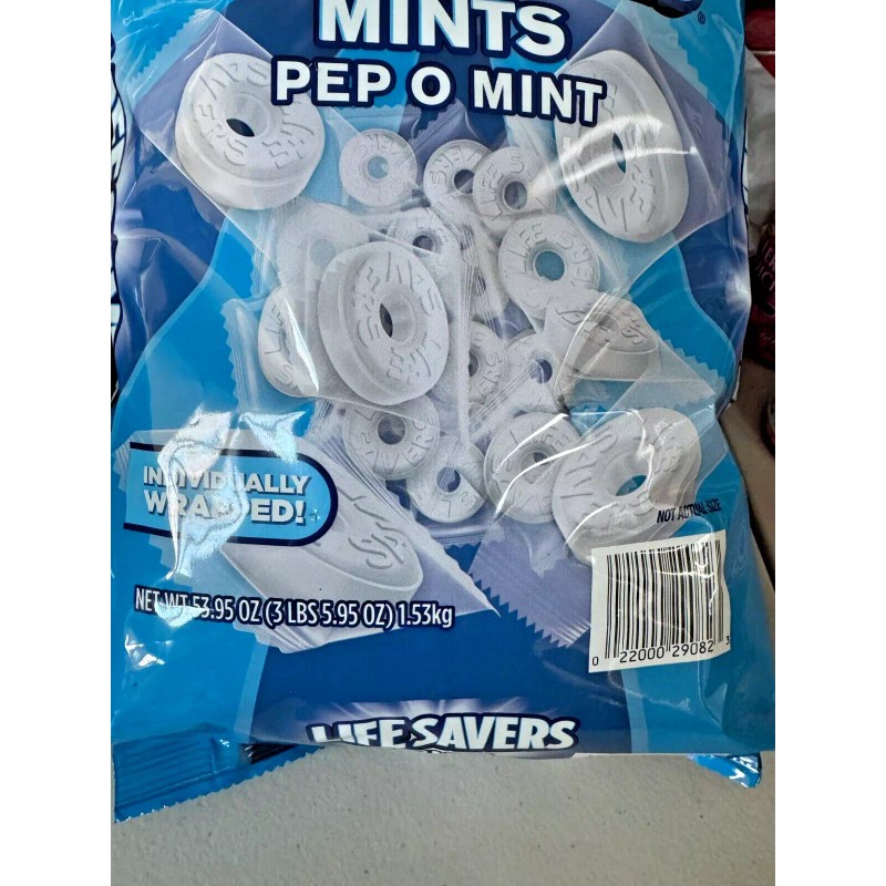 Life Savers Pep-O-Mint Breath Mint Bulk Hard Candy Bag 53.95