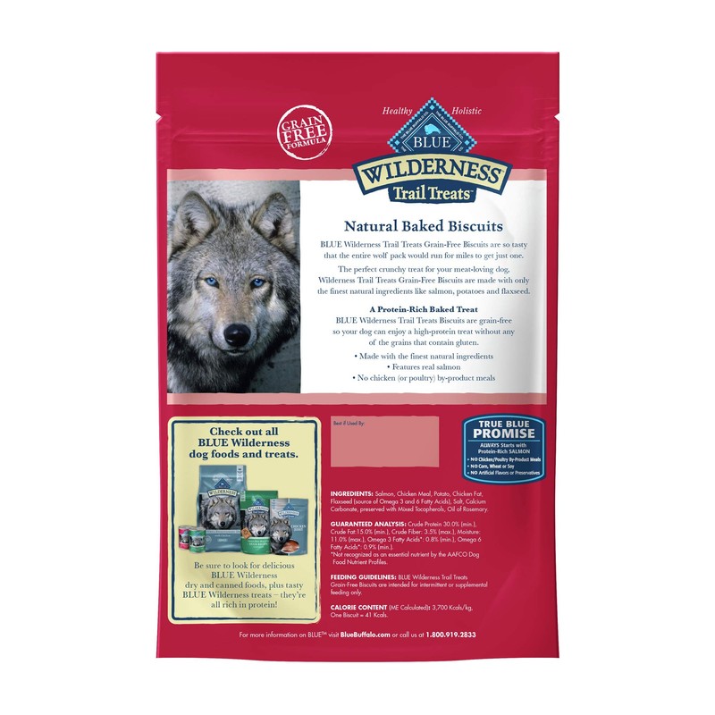 Blue Buffalo Wilderness Trail Treats Grain Free Biscuits Crunchy Dog