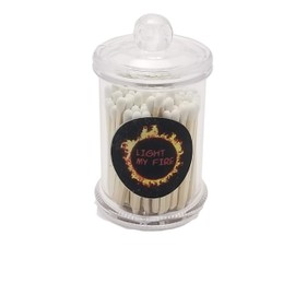 Light My Fire 100 Wooden Safety Matches in Clear Acrylic Plastic Box with Cover and Striker on Bottom 2.25 inches Tall 1 Count