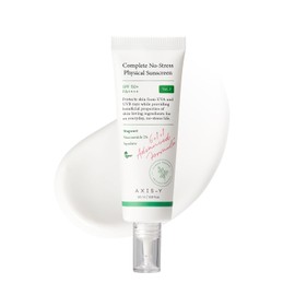 AXIS-Y COMPLETE NO-STRESS PHYSICAL SUNSCREEN 50ML- PROTECTOR SOLAR SPF 50+ PA ++++ - Protector solar con 2% de niacinamida y péptidos para proteger del sol, reducir manchas y prevenir arrugas - Con óxido de zinc seguro para los arrecifes 50ml
