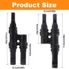Taefuwr 1 Pair Solar Branch Connectors Y Connector, for Parallel