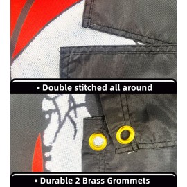 Voudlye Jolly Roger Flag 4x6 Ft and Garden Flags 12×18 Inch Funny Pirate Flags Wear Red Bandana - Vivid Color and Double Sided Print Outdoor Lndoor Party Decor