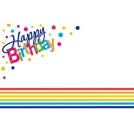 Burton + Burton Happy Birthday Enclosure Cards, Pack of 50