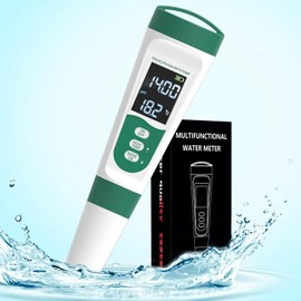 5-in-1 Water Quality Tester - TDS/PH/Temp/Salt/EC Meter - High-Precision Chip & Algorithm for Fast & Accurate Measurements - Ideal for Drinking, Tap, Well, Pool, Aquarium, Hydroponics