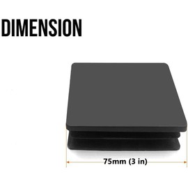 4 Pack 3 Inch Square Plastic Plugs,End Caps 75mm×75mm Insert End Caps for Square Tubing Post (3 in * 3 in)