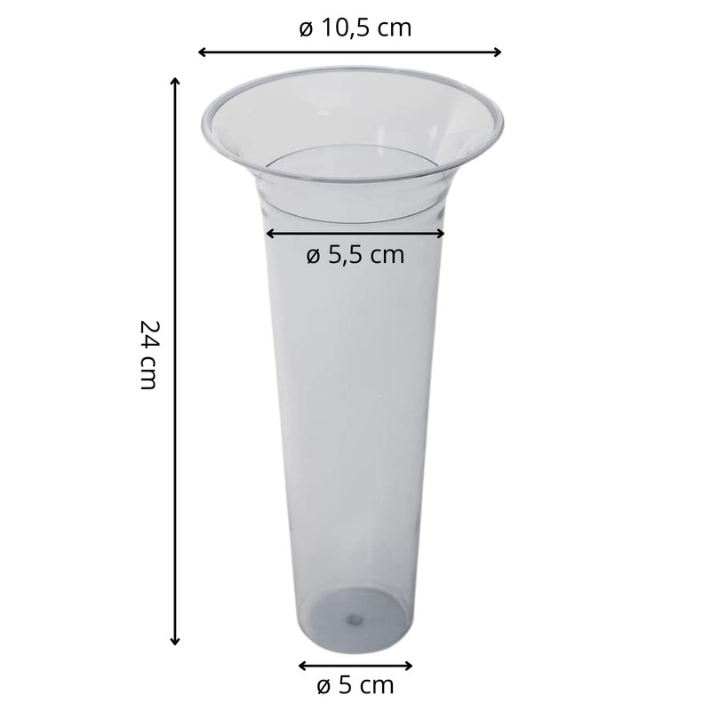 Plastia Floor Vase Insert for Flower Vases 24 x 10.5