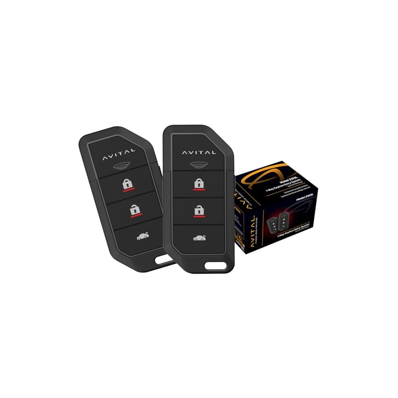 Avital 2103L Automotive Keyless Entry System with Two 4-Button Remotes