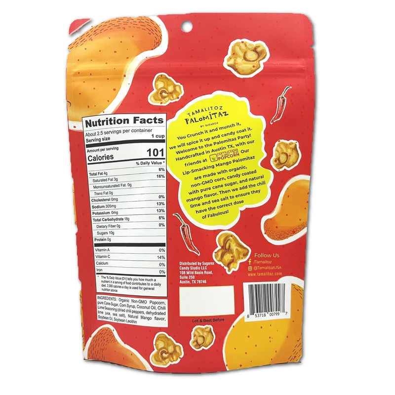 Tamalitoz by Sugarox Popcorn Palomitaz Lip Smacking Mango 2 pack