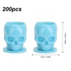 Skull Tattoo Ink Caps, 200 Pieces Disposable Plastic Skull Tattoo