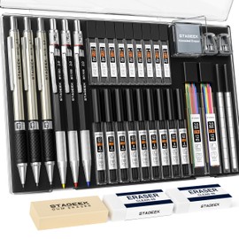 STAGEEK 6pcs Mechanical Pencil Set 0.5,0.7,0.9,2.0MM