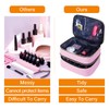 YAHOURWAT Nail Polish Organizer Bag Double Layer Capacity Portable Travel