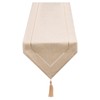 SANLEHAUSE Beige Linen Table Runner, 32 x 180 cm, Linen