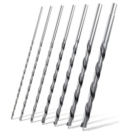 Wood Drill Bit Set Long: Auger Drill Bit Set Spiral Drill Bit 300 mm Long Bar Drill Diameter 4/5/6/7/8/10/12 mm for Drilling on Wood