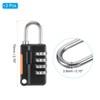 PATIKIL Security Steel Cable 4 Digit Combination Lock Set of