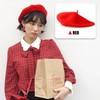 EHDWXVZM 1 Red Beret Hat 2 Clips Women Beret Hat