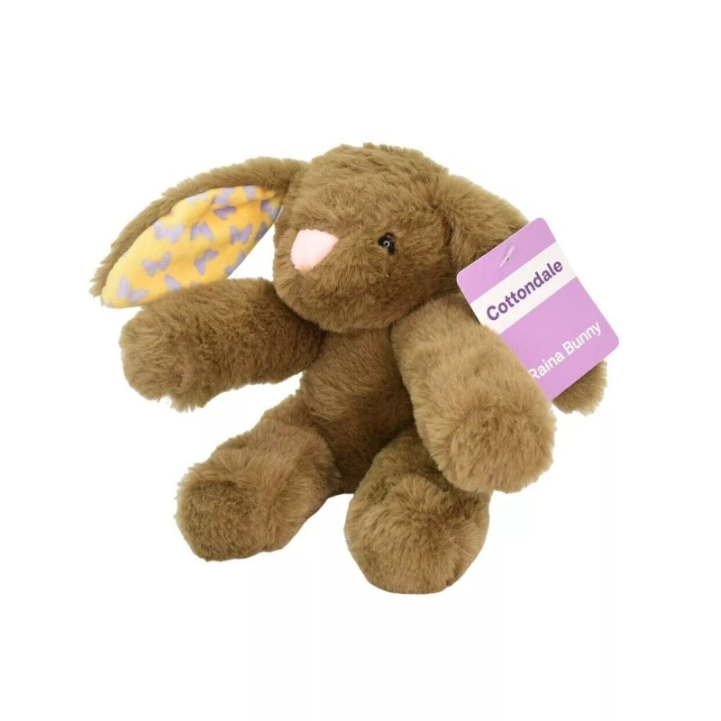 Animal Adventure Plush Stuffed Animal Brown Bunny Rabbit Butterflies Raina