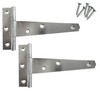 Keypak 2 Pack 150mm (6") T-Hinges Zinc Plated, Weather-Resistant Metal