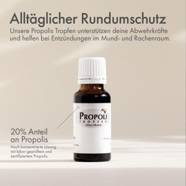 Propolis Tropfen 20% ohne Alkohol - Propolis Lösung für dein Immunsystem - Natürlicher Schutz aus dem Bienenstock - Auch für Kinder und Tiere geeignet