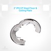 PLB230132SPG EvertechPRO Floor and Ceiling Plumbing Cover Plates 2-Inch IPS
