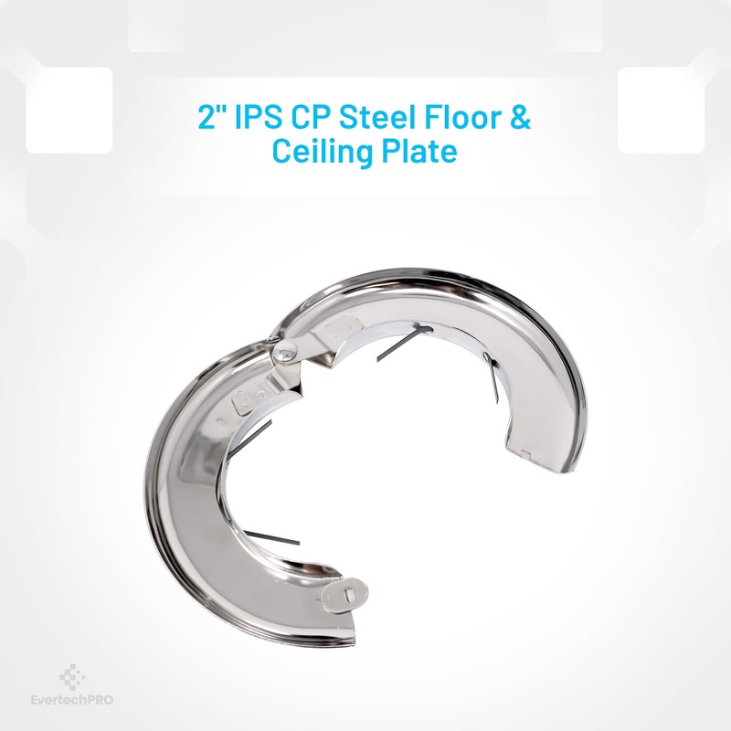 PLB230132SPG EvertechPRO Floor and Ceiling Plumbing Cover Plates 2-Inch IPS