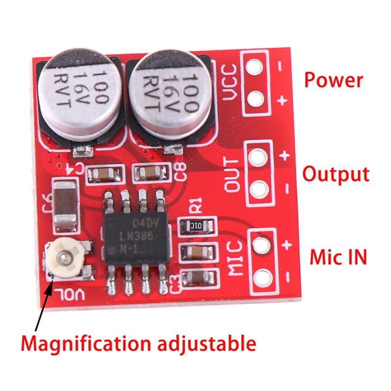 Microphone Amplifier Module Electret Microphone Amplifier Module LM386 Microphone Amplifier