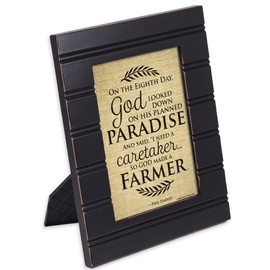 Cottage Garden So God Made a Farmer Paul Harvey 8 x 10 Distressed Black Accent Picture Frame Plaque
