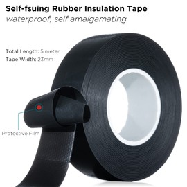 YoiYee Waterproof Self-Amalgamating Rubber Tape,Electrical Insulation Seal for Antenna, Coaxial Cable, Coax Connectors, Emergency Repair, 23mm(W) x 5m(L)