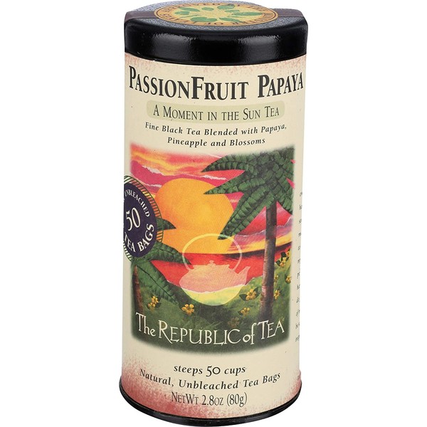 The Republic of Tea PassionFruit Papaya Black Tea, Tin of