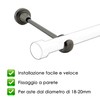 GIRASOLE HOME Long Open Bracket 198mm for Pole 2 Pieces
