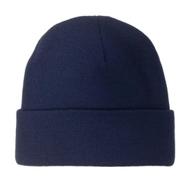 SHEVERCH Navy Classic Acrylic Cuffed Winter Beanie for Men Women Plain Knit Warm Winter Hat Unisex Cold Weather