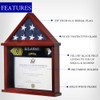Flag Display Case for Folded 3'x5' Americian Flag with Certificate
