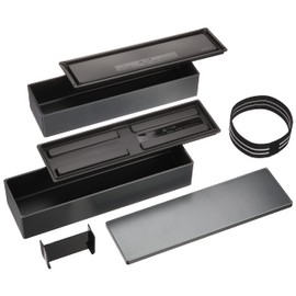 たつみや(Tatsumiya) スリム二段弁当840 メタリックブラック サイズ：約W22 D6.5 H9.6 52332