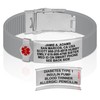 Divoti Divoti Custom Dual-Sided Engraved Silicone Medical Alert ID Wristband