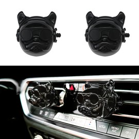 Car Air Fresheners Vent Clips for Festival Car Accessories Interior Decorations for Men Women Teens,Handsome dog's head Decoration,Car Scents Truck Stuff,Funny Festival Gifts for Friend(black)