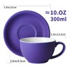 Yundu Ceramics Latte Cup and Saucer - 10 oz for