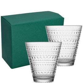 iittala aW1018763 Kastehelmi Tumbler, 10.1 fl oz (300 ml), Pair of Glasses, Clear, Scandinavian Tableware, Christmas Present, Wedding, Birthday, Gift, Housewarming Celebration