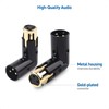 Cable Matters 2-Pack Adjustable Male to Female Right Angle XLR