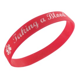 Gadow Jewelry 2 Pcs Blood Thinner Medical ID Alert Silicone Rubber Wristband Bracelets Men or Women Awareness