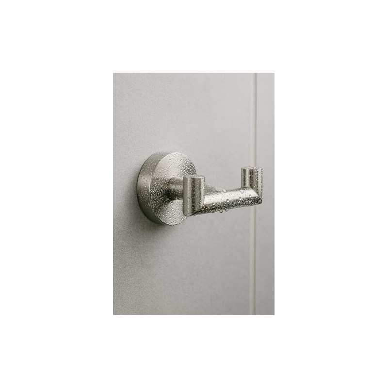 Set of 2 Double Brushed Nickel Towel Holder for Bathrooms