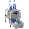Simple Houseware Stackable Cabinet Basket Drawer Organizer, Silver