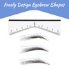 50Pcs Eyebrow Ruler, Disposable Eyebrow Stencils for Women Brow Mapping
