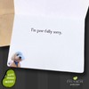 Fava Bean Productions I'm Sorry Card, Bichon Frise Card -