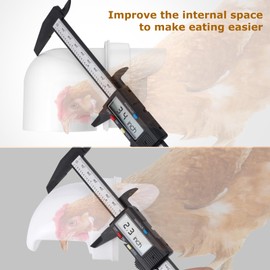 ‎Tgeyd Chicken Feeder Ports DIY No Waste Chicken Feeder, 5 Feeding Ports and 1 Hole Opener, Weatherproof Reusable Gravity Chicken Feeder Kit for Buckets, Barrels, Bins, Troughs