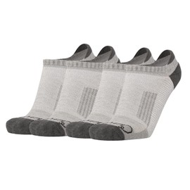 Chill Boys No Show Socks - Athletic Ankle Socks for Men - Large Light Gray - Imported 75% Viscose, 20% Polyamide, 5% Spandex