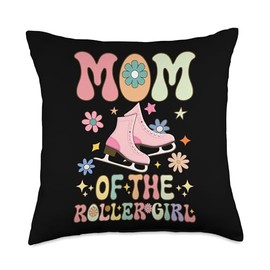 Roller Skating Skater Girl Inline Skate Gifts Roller Skating Skater Girl Mom Throw Pillow, 18x18, Multicolor