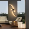 CANEOE Modern Led Wall Light, 39inch Black Indoor Led Wall