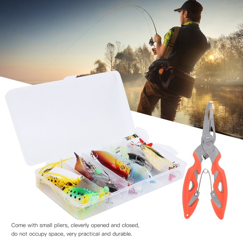 22Pcs/Box Artificial Simulation Hard Soft Mixture Lure Bait Set with