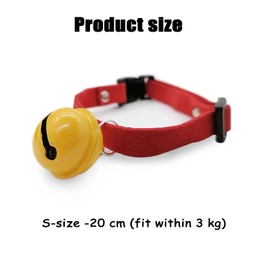 Breakaway Cat Collar Strip Bell，Safety Quick Release Cat Collars,Double Velvet with Bell, S-Size -20 cm (fit Within 3 kg) for Cats Puppy