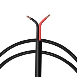 18 Gauge 2 Conductor Electrical Wire Oxygen-Free Copper Cable, 25FT 2 Core Pure Copper Flexible Cable Wire for LED Strips Lamps Lighting Residential Wiring Car Circuit (18AWG-2C, 25FT)