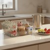 Large Snack Organizer for Countertop, Clear Snack Storage Bin